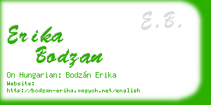 erika bodzan business card